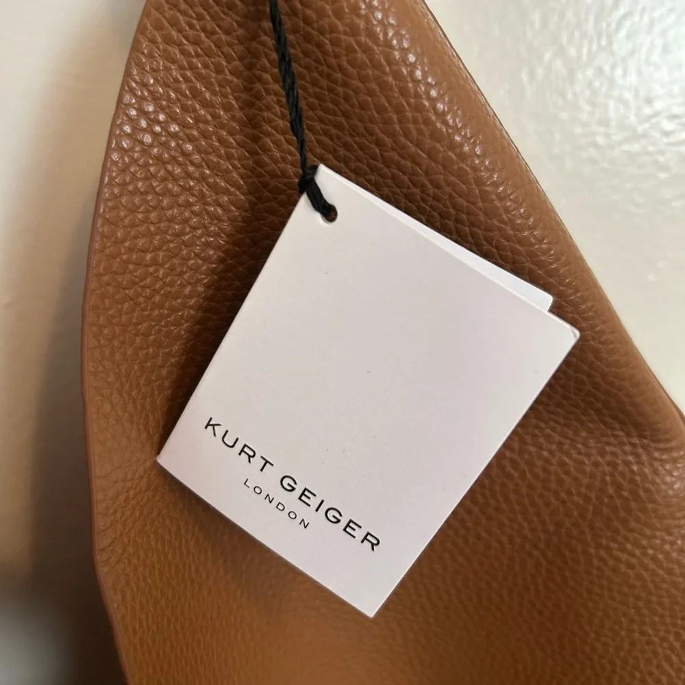 Kurt Geiger London Violet Tan Leather Hobo Bag - Picture 4 of 9